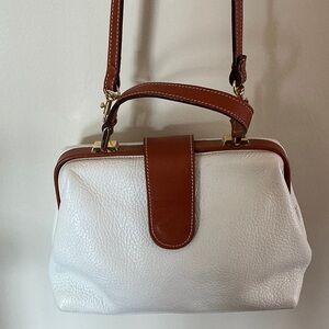 Charter Club White and Brown Shoulder Bag